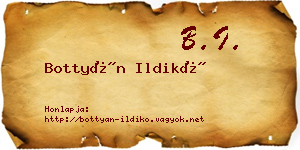 Bottyán Ildikó névjegykártya